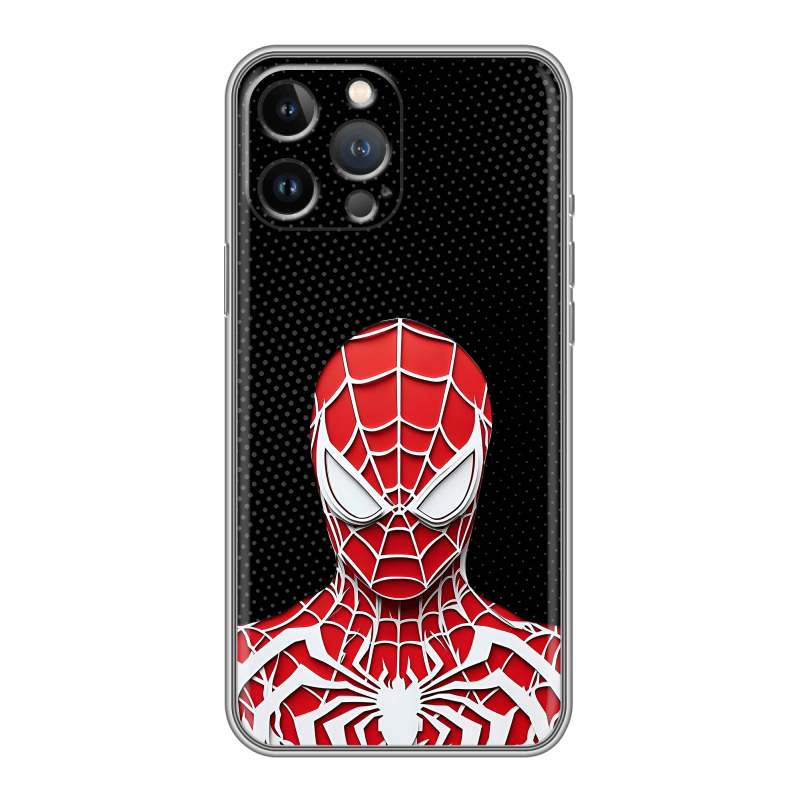 Силиконовый противоударный чехол на Iphone 13 Pro Max с принтом человек паук spiderman Силиконовый противоударный чехол на Iphone 13 Pro Max с принтом человек паук spiderman