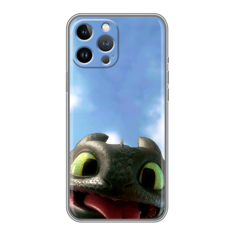 Силиконовый чехол на Iphone 13 Pro Max с принтом Как приручить дракона Силиконовый чехол на Iphone 13 Pro Max с принтом Как приручить дракона
