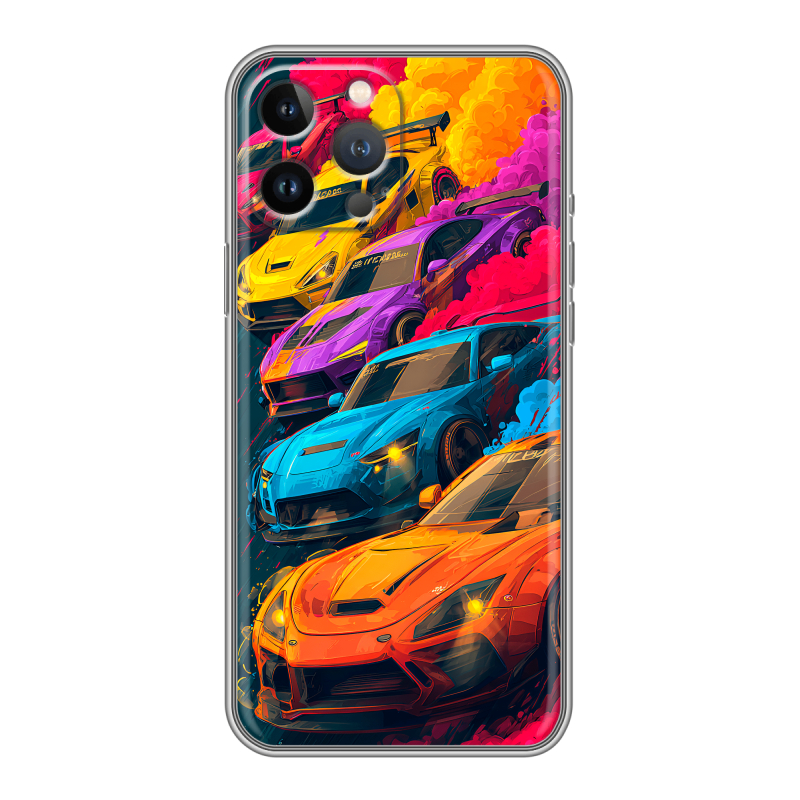 Силиконовый противоударный чехол на Iphone 13 Pro Max с принтом Тачки Силиконовый противоударный чехол на Iphone 13 Pro Max с принтом Тачки