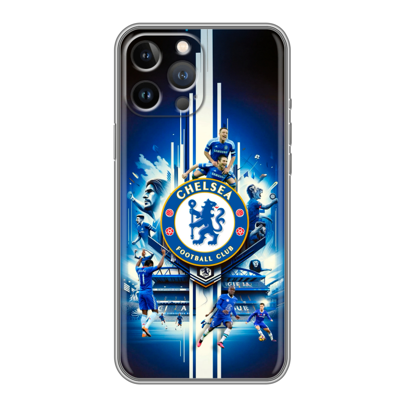 Силиконовый чехол на Iphone 13 Pro Max с принтом Chelsea Челси Силиконовый чехол на Iphone 13 Pro Max с принтом Chelsea Челси
