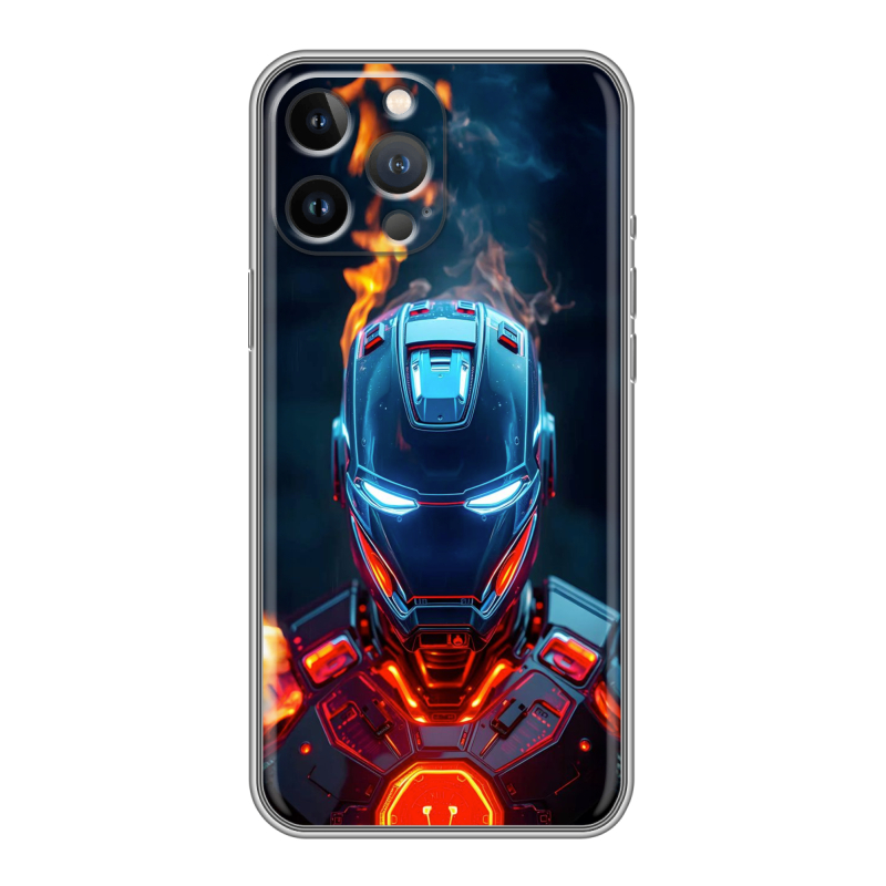 Силиконовый противоударный чехол на Iphone 13 Pro Max с принтом IronMan Железный человек Силиконовый противоударный чехол на Iphone 13 Pro Max с принтом IronMan Железный человек