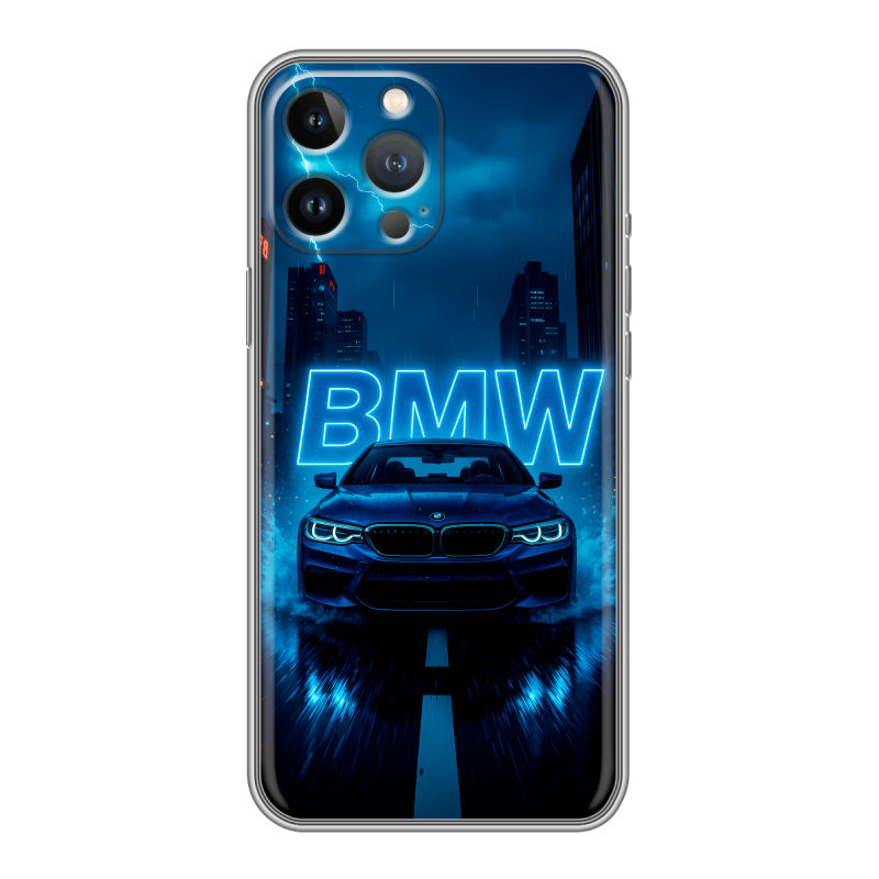 Силиконовый противоударный чехол на Iphone 13 Pro Max с принтом BMW БМВ Силиконовый противоударный чехол на Iphone 13 Pro Max с принтом BMW БМВ
