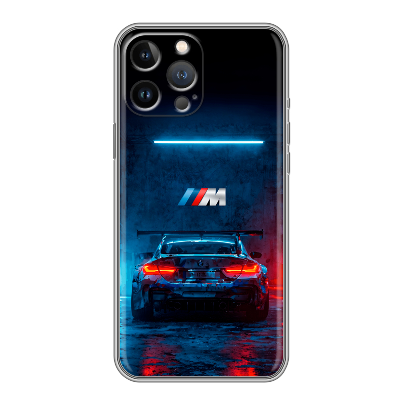 Силиконовый противоударный чехол на Iphone 13 Pro Max с принтом BMW БМВ Силиконовый противоударный чехол на Iphone 13 Pro Max с принтом BMW БМВ