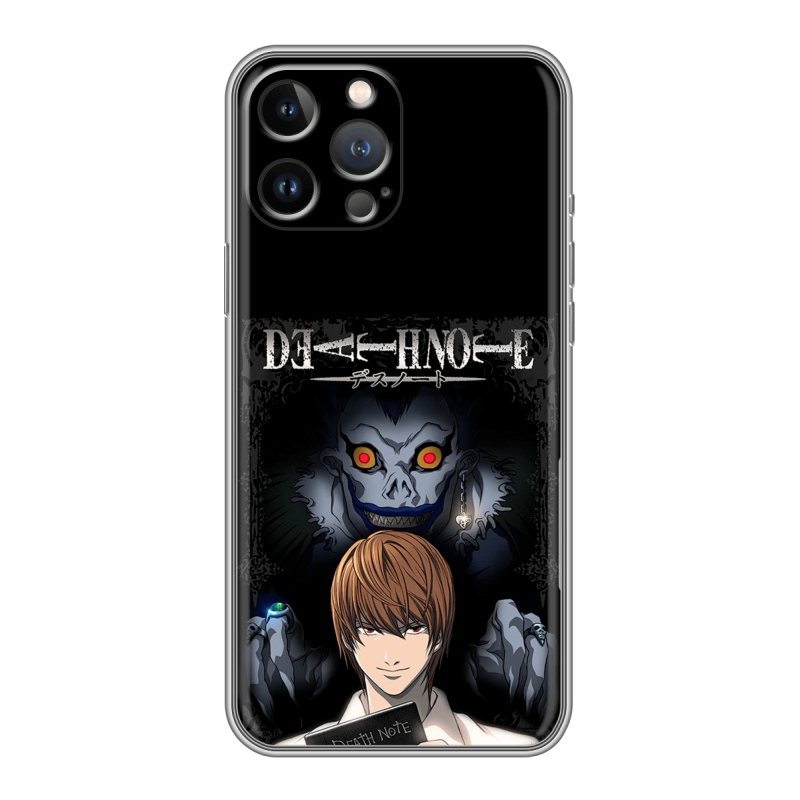 Силиконовый чехол на Iphone 13 Pro Max с принтом Death note Тетрадь смерти Силиконовый чехол на Iphone 13 Pro Max с принтом Death note Тетрадь смерти