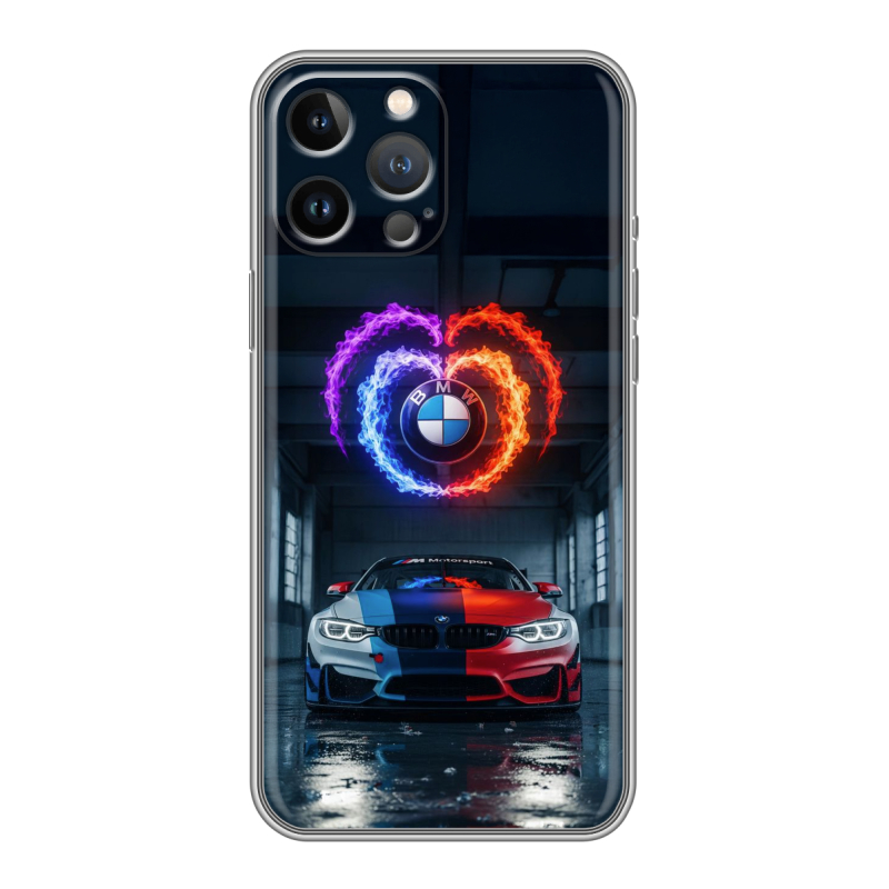 Силиконовый чехол на Iphone 13 Pro Max с принтом BMW БМВ Силиконовый чехол на Iphone 13 Pro Max с принтом BMW БМВ