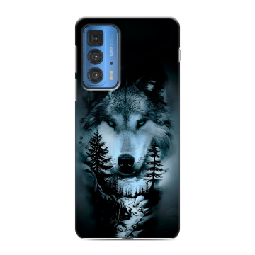Силиконовый чехол на Motorola Edge 20 Pro с принтом Лесной волк Силиконовый чехол на Motorola Edge 20 Pro с принтом Лесной волк
