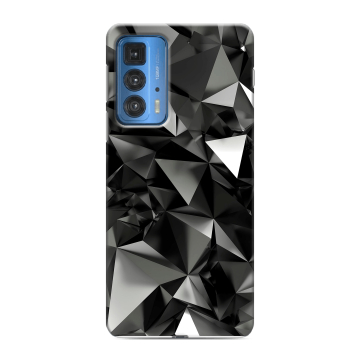 Силиконовый чехол на Motorola Edge 20 Pro с принтом Черные кристаллы Силиконовый чехол на Motorola Edge 20 Pro с принтом Черные кристаллы