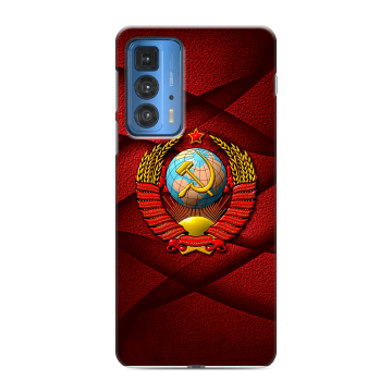 Силиконовый чехол на Motorola Edge 20 Pro с принтом Герб СССР Силиконовый чехол на Motorola Edge 20 Pro с принтом Герб СССР