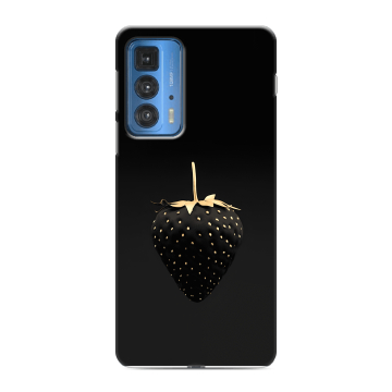 Силиконовый чехол на Motorola Edge 20 Pro с принтом Черная клубника Силиконовый чехол на Motorola Edge 20 Pro с принтом Черная клубника