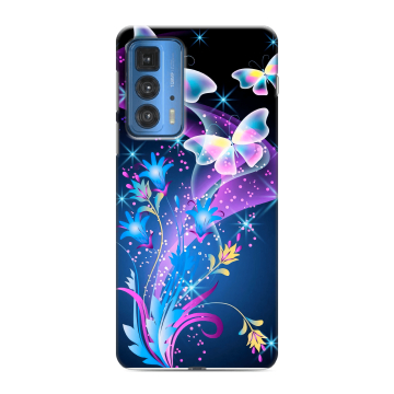Силиконовый чехол на Motorola Edge 20 Pro с принтом Бабочки