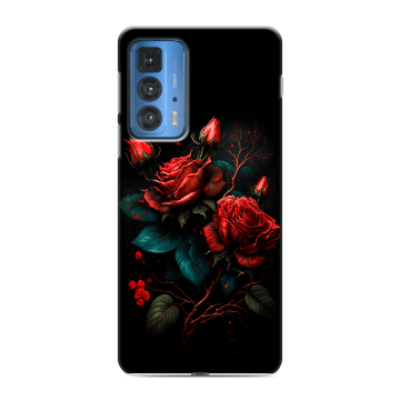 Силиконовый чехол на Motorola Edge 20 Pro с принтом Розы красные Силиконовый чехол на Motorola Edge 20 Pro с принтом Розы красные