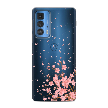 Силиконовый чехол на Motorola Edge 20 Pro с принтом Ветка сакуры