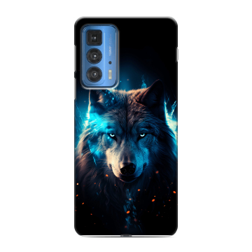 Силиконовый чехол на Motorola Edge 20 Pro с принтом Волк ночной Силиконовый чехол на Motorola Edge 20 Pro с принтом Волк ночной