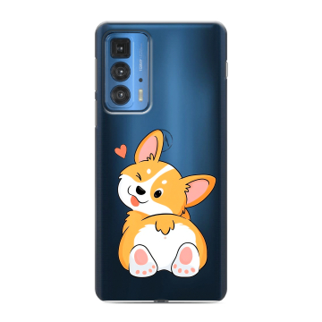 Силиконовый чехол на Motorola Edge 20 Pro с принтом Корги