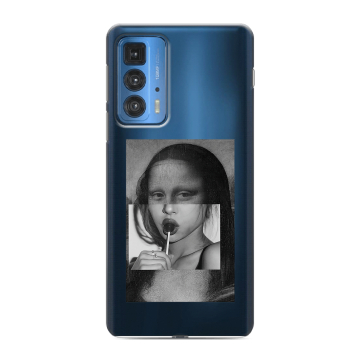 Силиконовый чехол на Motorola Edge 20 Pro с принтом Мона Лиза