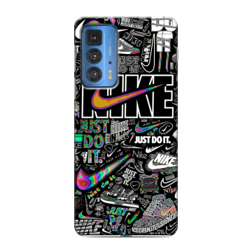 Силиконовый чехол на Motorola Edge 20 Pro с принтом Найк