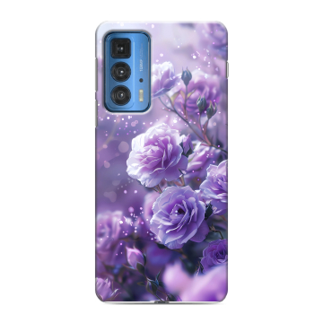 Силиконовый чехол на Motorola Edge 20 Pro с принтом Розы цветы