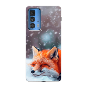 Силиконовый чехол на Motorola Edge 20 Pro с принтом лиса