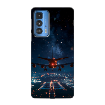Силиконовый чехол на Motorola Edge 20 Pro с принтом самолет