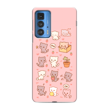 Силиконовый чехол на Motorola Edge 20 Pro с принтом Hello Kitty Хелоу Кити