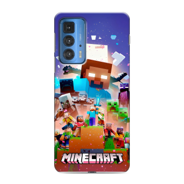 Силиконовый чехол на Motorola Edge 20 Pro с принтом Майнкрафт Minecraft