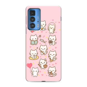 Силиконовый чехол на Motorola Edge 20 Pro с принтом Hello Kitty Хелоу Кити
