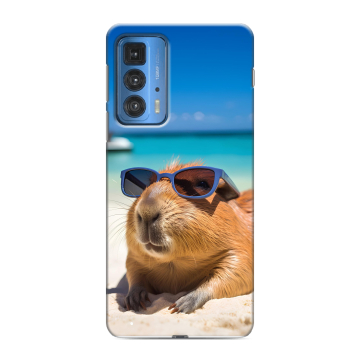 Силиконовый чехол на Motorola Edge 20 Pro с принтом Капибара Силиконовый чехол на Motorola Edge 20 Pro с принтом Капибара