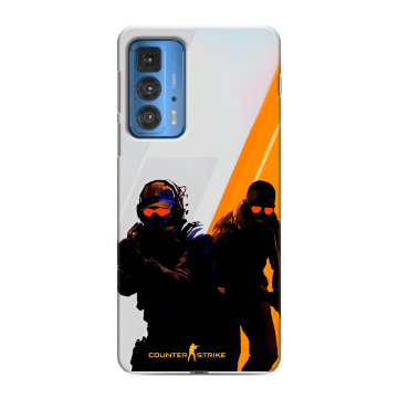 Силиконовый чехол на Motorola Edge 20 Pro с принтом Контер страйк Counter strike