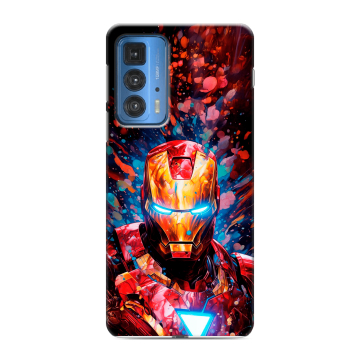 Силиконовый чехол на Motorola Edge 20 Pro с принтом Железный человек Ironman