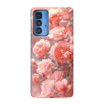 Силиконовый чехол на Motorola Edge 20 Pro с принтом Розы цветы