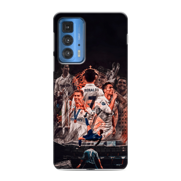 Силиконовый чехол на Motorola Edge 20 Pro с принтом Реал Роналдо Real Ronaldo Силиконовый чехол на Motorola Edge 20 Pro с принтом Реал Роналдо Real Ronaldo