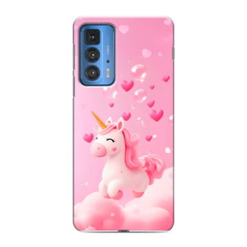 Силиконовый чехол на Motorola Edge 20 Pro с принтом Единорог Силиконовый чехол на Motorola Edge 20 Pro с принтом Единорог