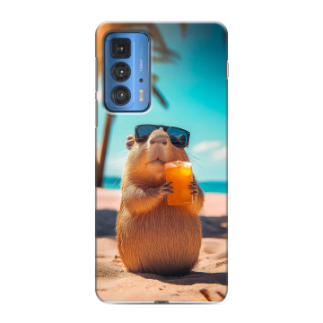 Силиконовый чехол на Motorola Edge 20 Pro с принтом Капибара Силиконовый чехол на Motorola Edge 20 Pro с принтом Капибара
