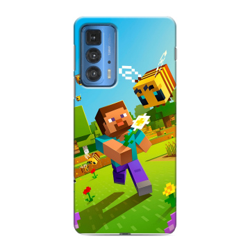Силиконовый чехол на Motorola Edge 20 Pro с принтом Майнкрафт Minecraft Силиконовый чехол на Motorola Edge 20 Pro с принтом Майнкрафт Minecraft
