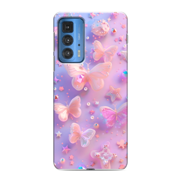 Силиконовый чехол на Motorola Edge 20 Pro с принтом Бабочки Силиконовый чехол на Motorola Edge 20 Pro с принтом Бабочки