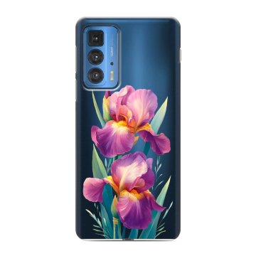 Силиконовый чехол на Motorola Edge 20 Pro с принтом Цветы орхидеи