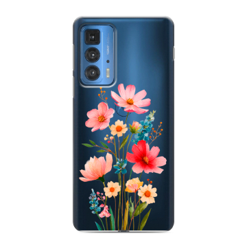 Силиконовый чехол на Motorola Edge 20 Pro с принтом Цветы