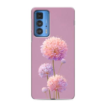 Силиконовый чехол на Motorola Edge 20 Pro с принтом Цветы