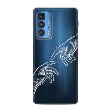 Силиконовый чехол на Motorola Edge 20 Pro с принтом Сотворение мира
