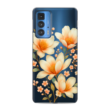 Силиконовый чехол на Motorola Edge 20 Pro с принтом Цветы