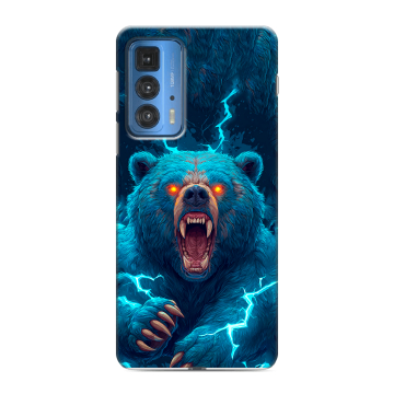 Силиконовый чехол на Motorola Edge 20 Pro с принтом Медведь