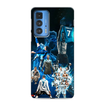 Силиконовый чехол на Motorola Edge 20 Pro с принтом Реал Роналдо