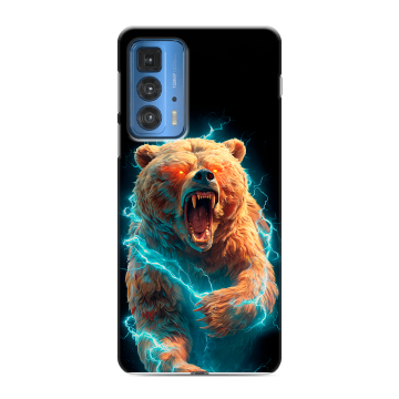 Силиконовый чехол на Motorola Edge 20 Pro с принтом Медведь