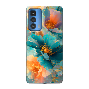 Силиконовый чехол на Motorola Edge 20 Pro с принтом Цветы
