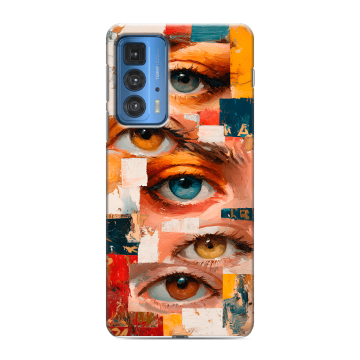 Силиконовый чехол на Motorola Edge 20 Pro с принтом Модный принт