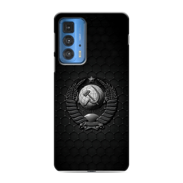 Силиконовый чехол на Motorola Edge 20 Pro с принтом Герб Флаг СССР Силиконовый чехол на Motorola Edge 20 Pro с принтом Герб Флаг СССР