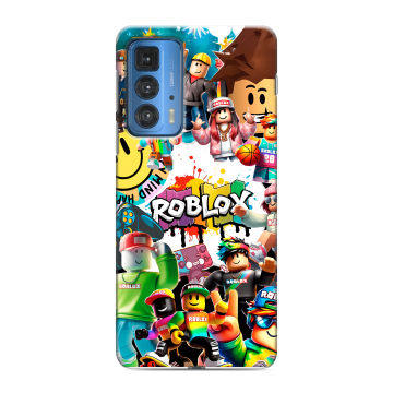 Силиконовый чехол на Motorola Edge 20 Pro с принтом Roblox Роблокс