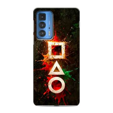 Силиконовый чехол на Motorola Edge 20 Pro с принтом Squid Game Игра кальмара