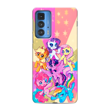 Силиконовый чехол на Motorola Edge 20 Pro с принтом My little pony Дружба чудо Силиконовый чехол на Motorola Edge 20 Pro с принтом My little pony Дружба чудо
