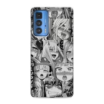Силиконовый чехол на Motorola Edge 20 Pro с принтом Ahegao Ахегао Аниме